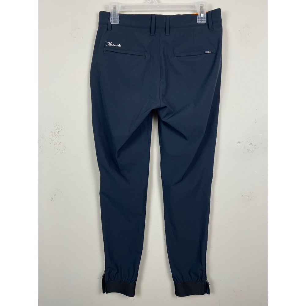 Macade Golf Pants Womens 38R (30x27) Navy Blue Slim Stretch Jogger Ankle Zip - Picture 3 of 9